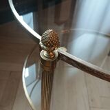 Brass and glass coffee table