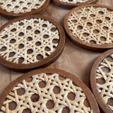 6 under wooden glasses and canning