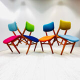 Four middle century chairs