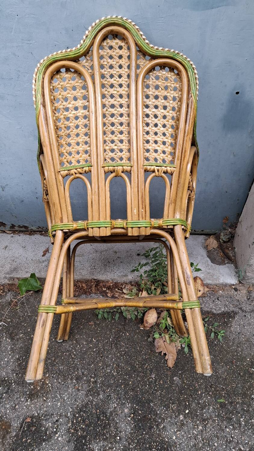 Vintage rattan lounge