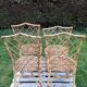 Set of 4 vintage rattan chairs