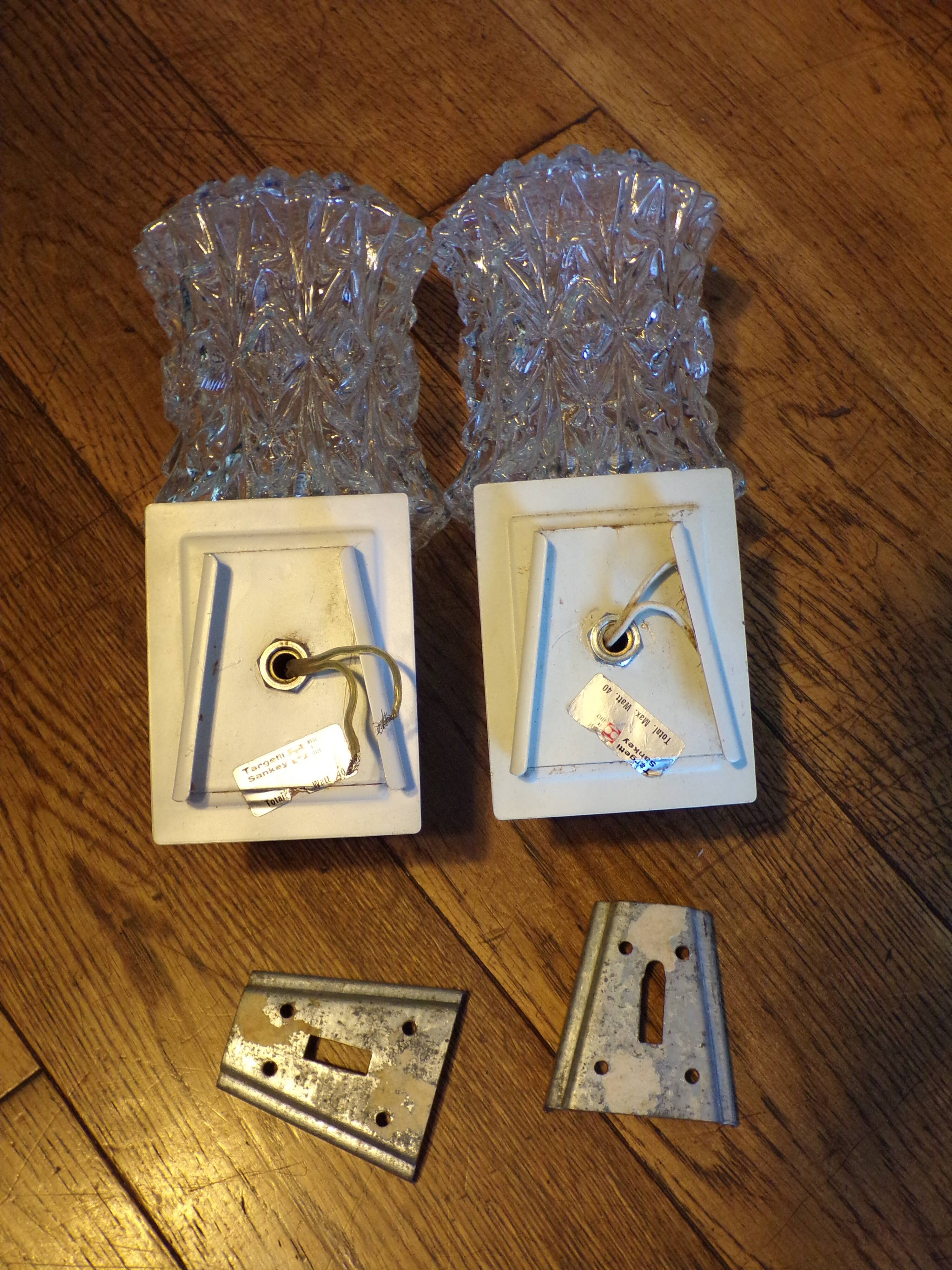 Pair of Targetti Sankey wall lights 1970