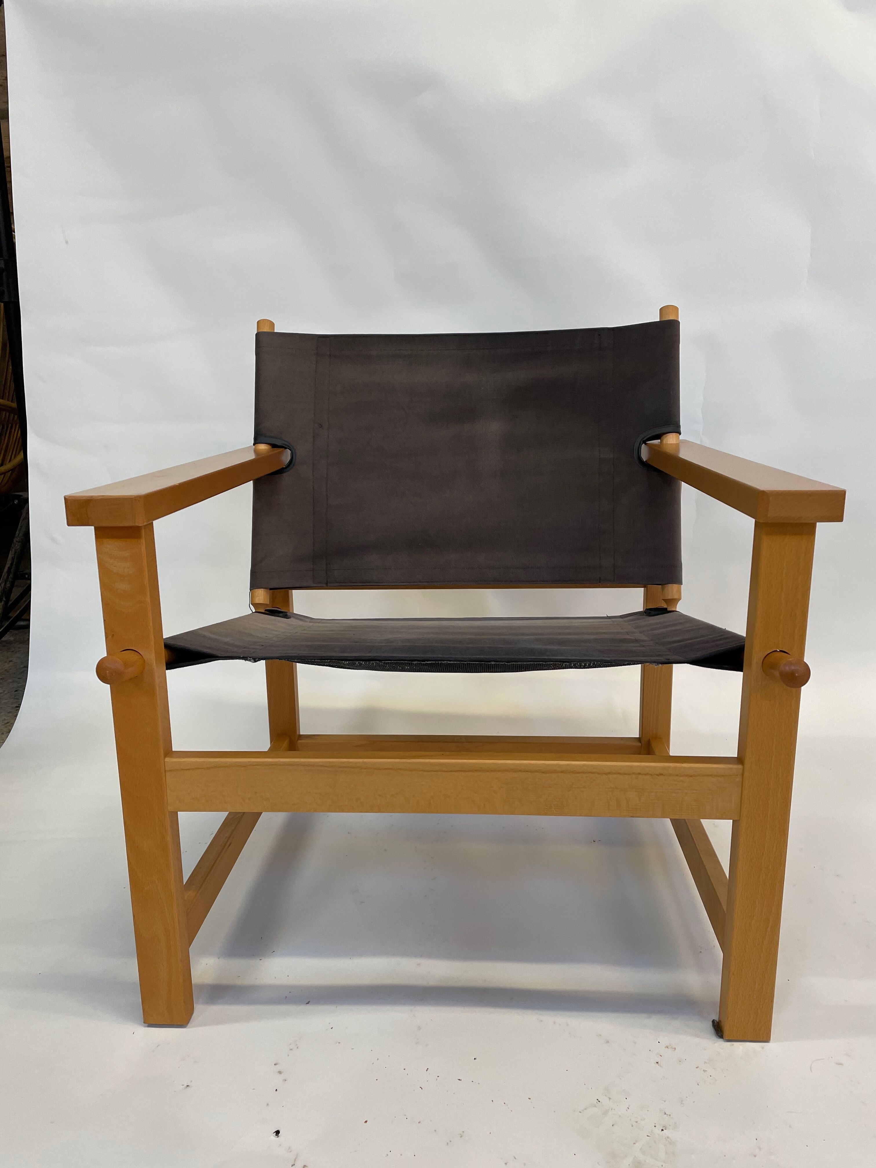 Vintage Safari Chair 1980s Hyllinge Møbler Denmark