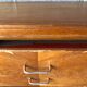 Vintage chest of drawers light oak compass feet