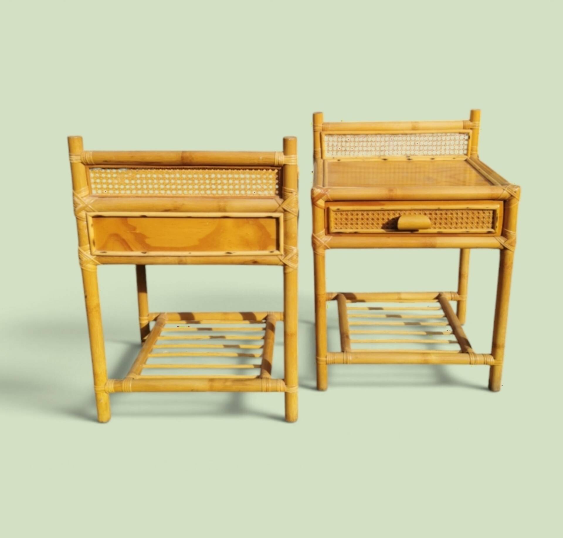 Pair of vintage bedside tables
