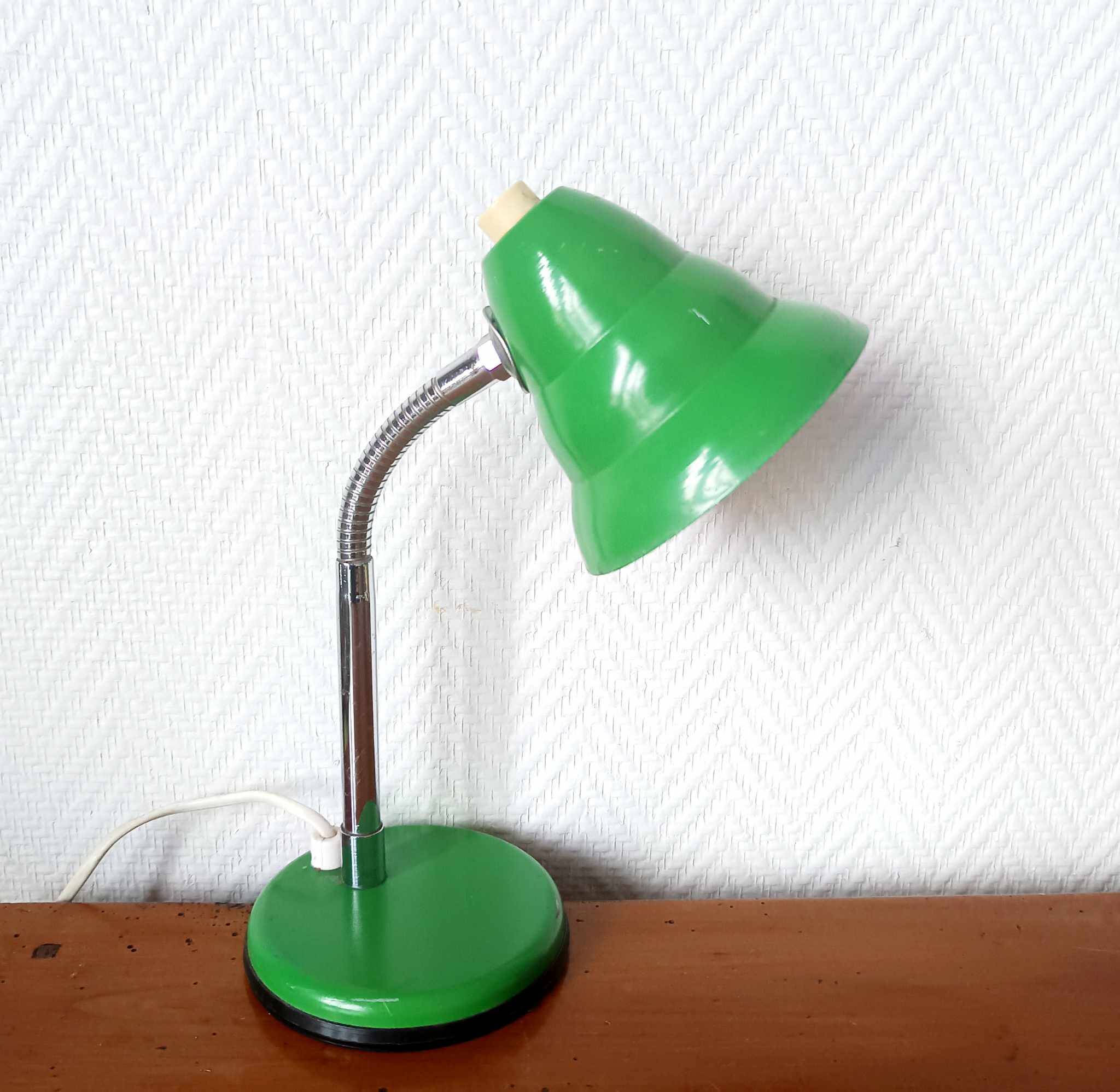 Vintage green cocotte lamp 1950