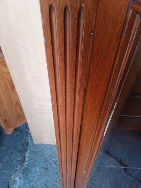Empire display case 2 wooden doors, 1940/50s