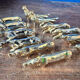 Set of 12 animal knife rests. Sandoz design. Art Deco.
