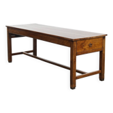 Table à manger française ancienne en bois fruitier du XVIIIe siècle