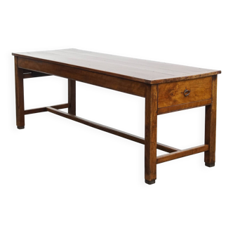 Table à manger française ancienne en bois fruitier du XVIIIe siècle