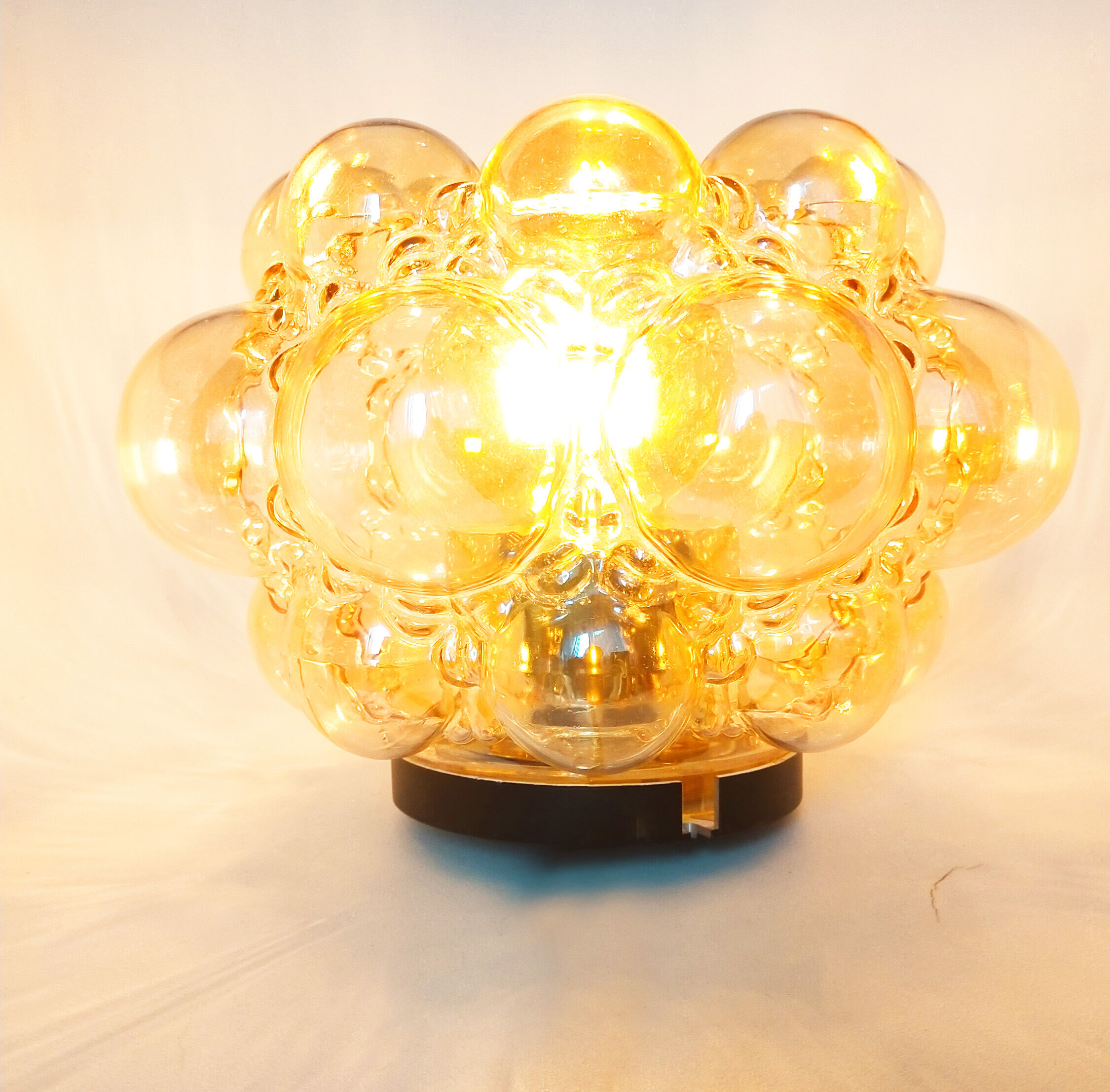 Amber Glass Bubble Applique by Helena Tynell, 1960s