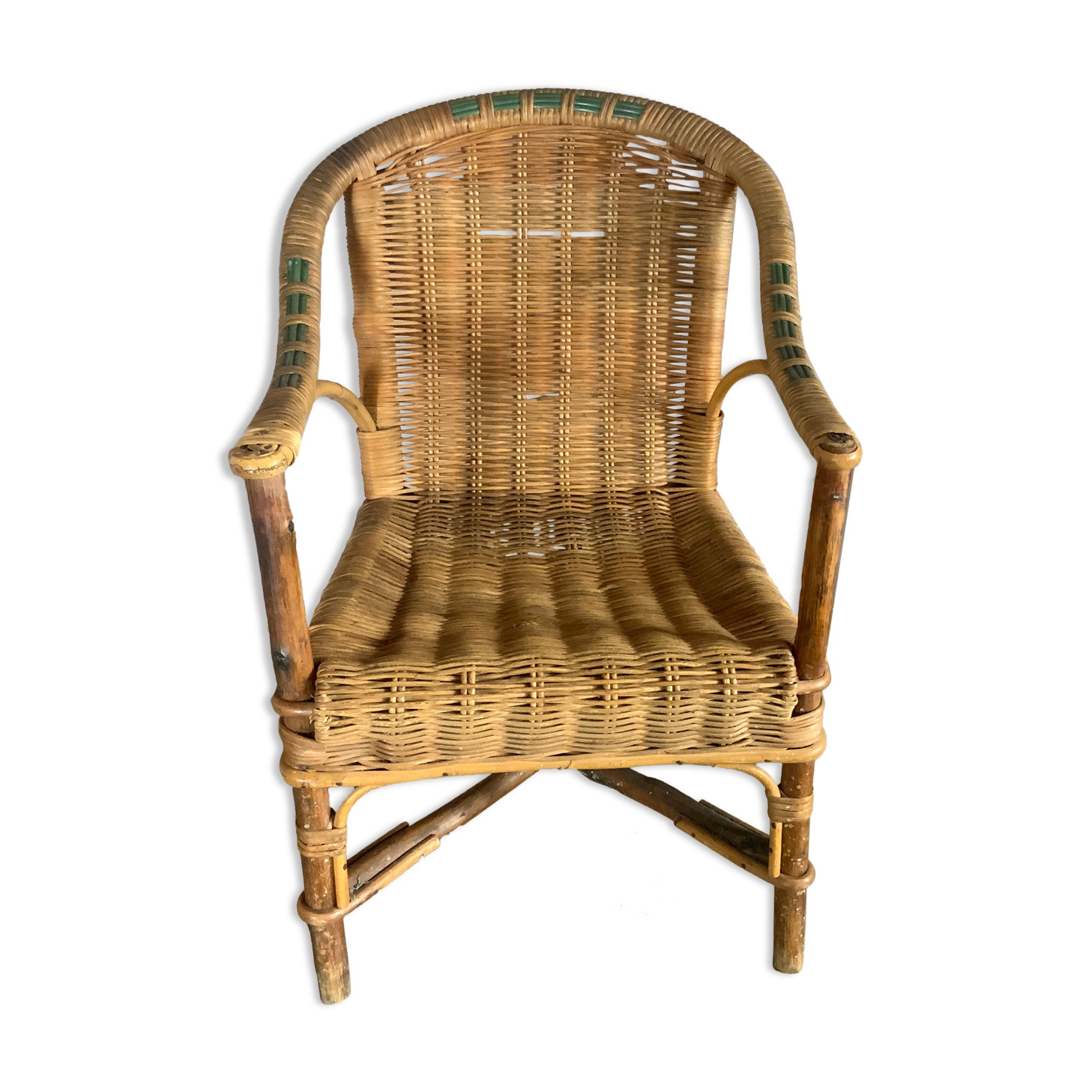 Fauteuil osier enfant