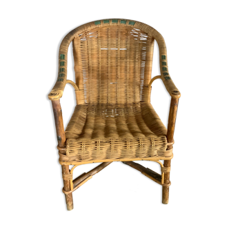 Fauteuil osier enfant