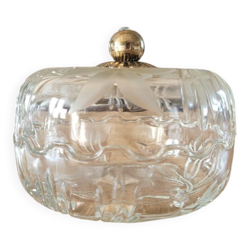 Bonbonnière en verre transparent