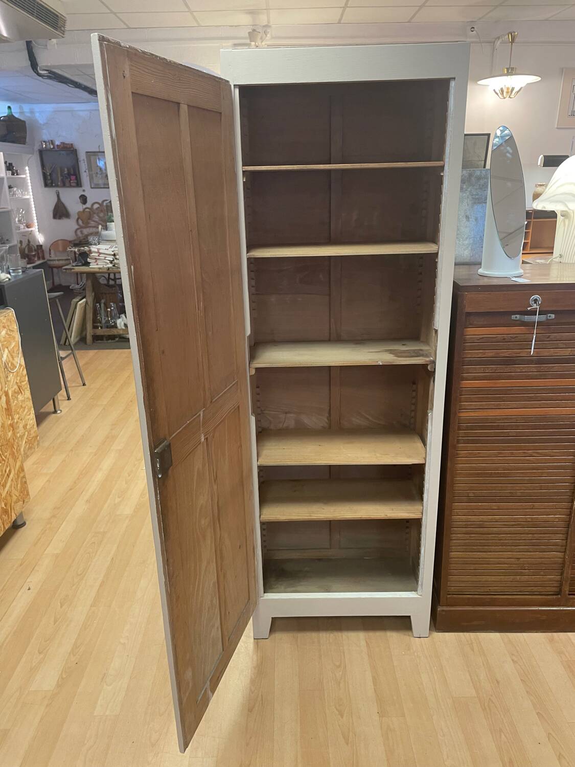 Small pinkish beige Parisian wardrobe