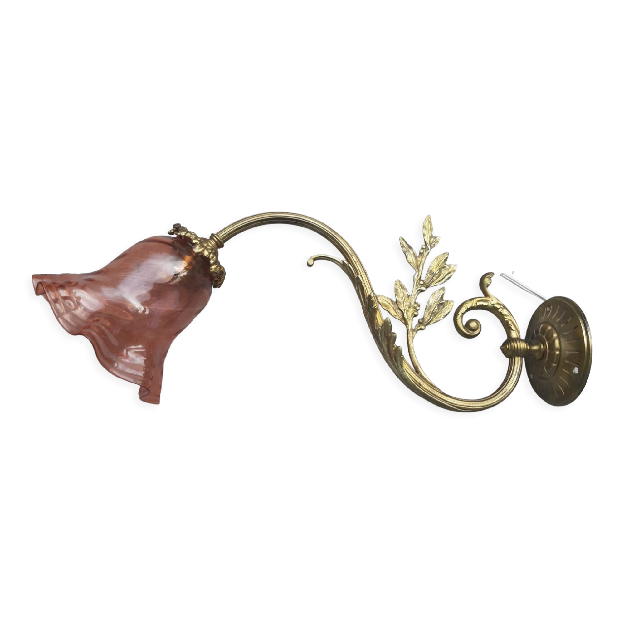 Art deco bronze wall lamp