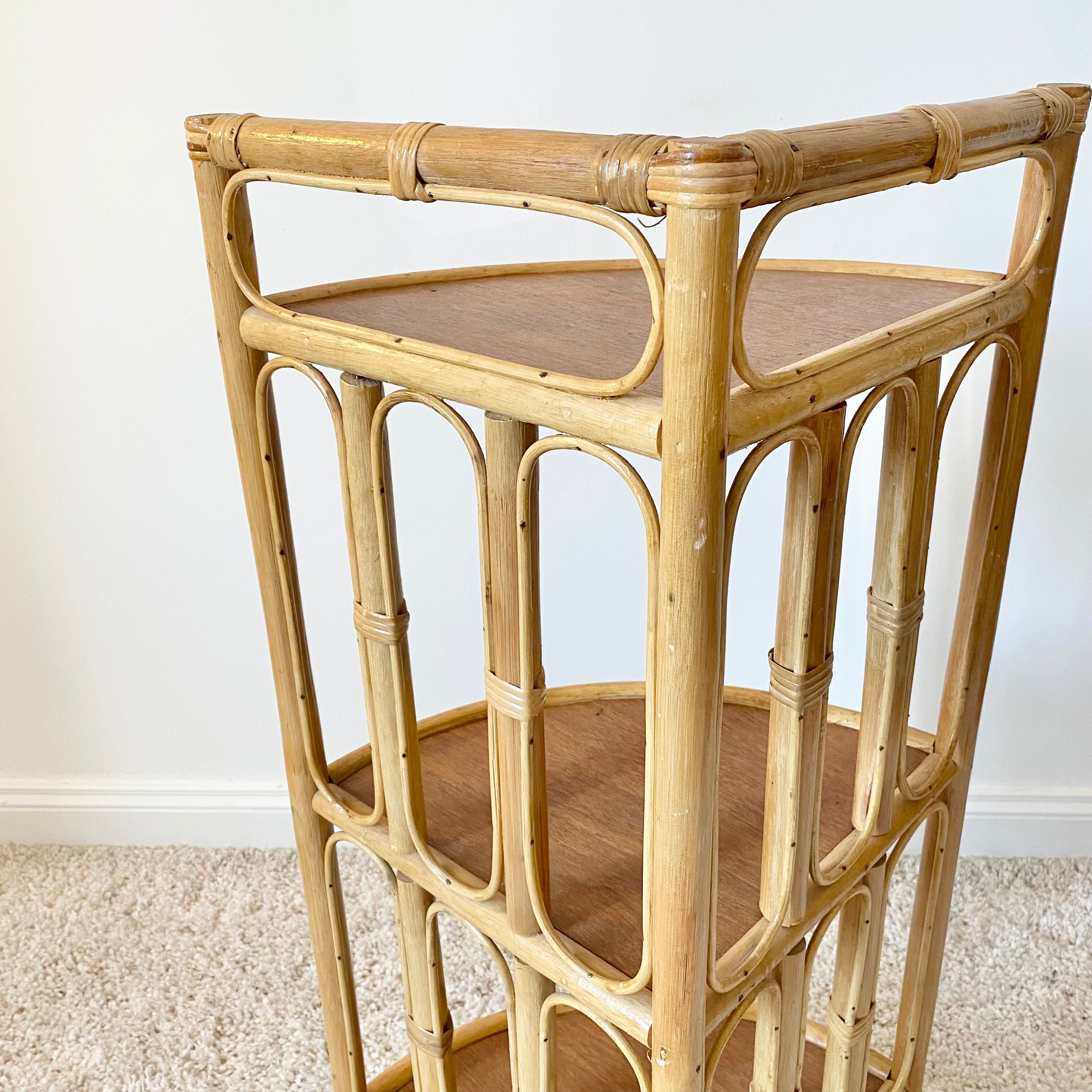 Vintage rattan shelf