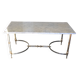 Marble and gold metal coffee table