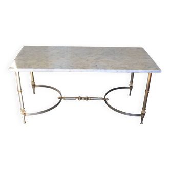 Marble and gold metal coffee table