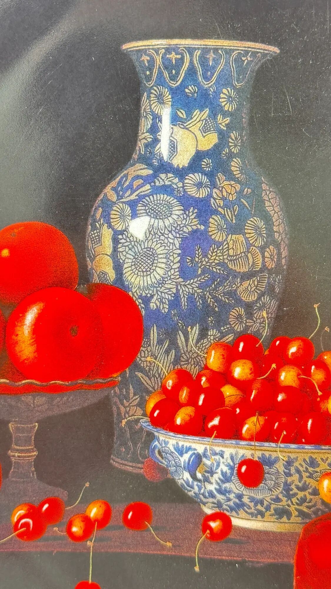 Bernardaud Limoges "Red Fruits" by Jean-Claude Chauray, 7 pieces