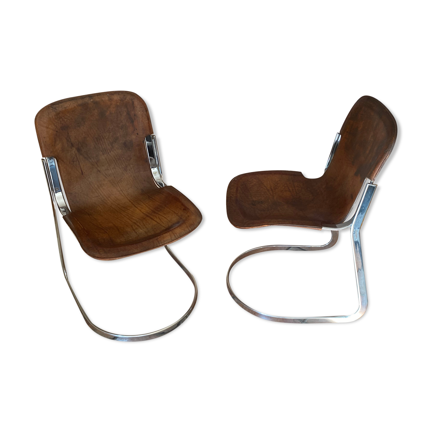Pair of cidue chairs model c2 1970