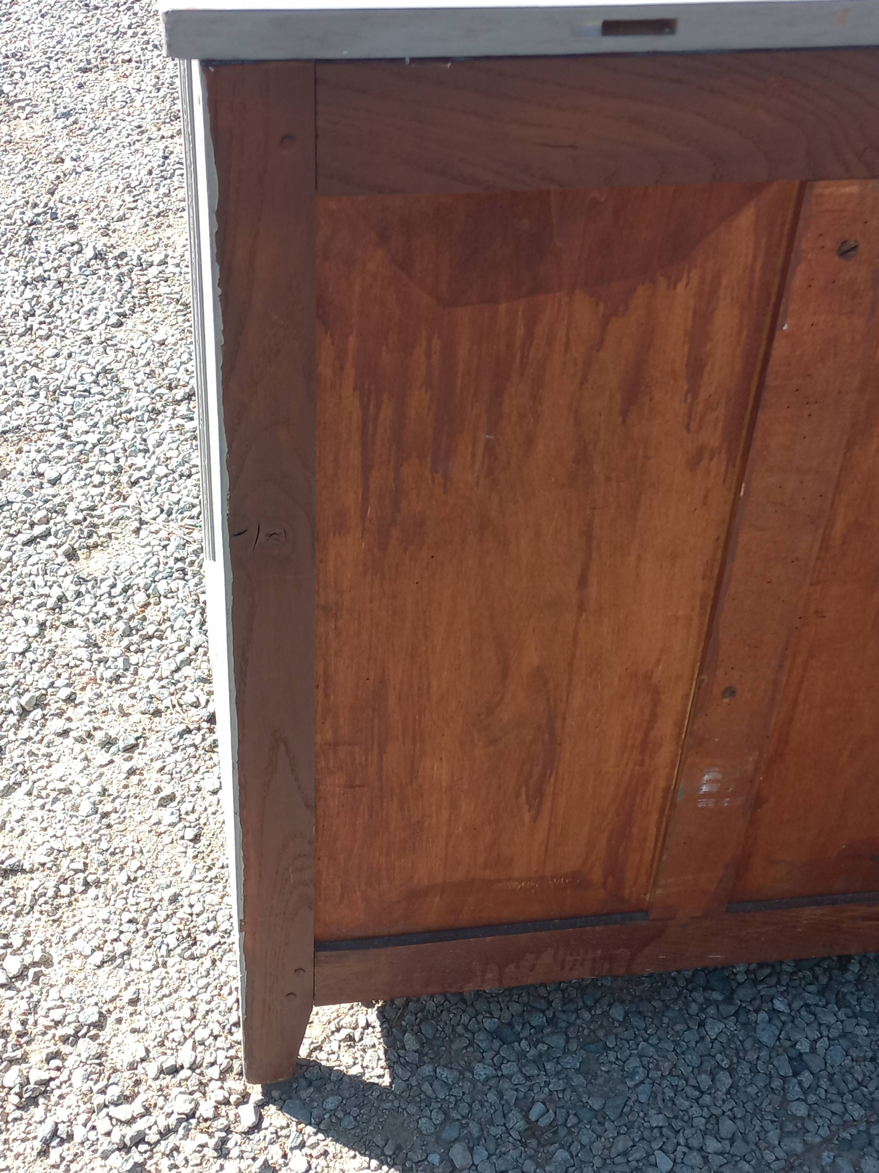 Parisian sideboard in oak and walnut 2 doors 2 drawers from the 20s