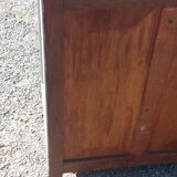 Parisian sideboard in oak and walnut 2 doors 2 drawers from the 20s