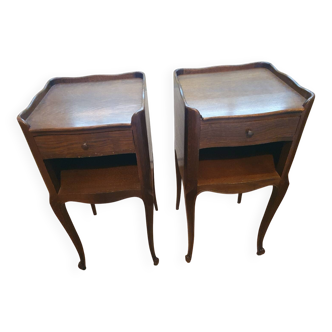 pair of bedside tables - Louis XV style drawer nightstands