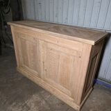 19th-century buffet in solid fir with a chevron top (shallow)