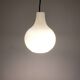 White glass drop-shaped pendant by Peill and Putzler 1960