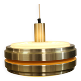 Golden vintage brass lamp: 1970s Scandinavian Mid-Century Modern