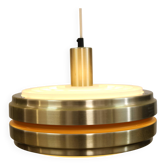 Golden vintage brass lamp: 1970s Scandinavian Mid-Century Modern