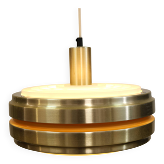 Golden vintage brass lamp: 1970s Scandinavian Mid-Century Modern