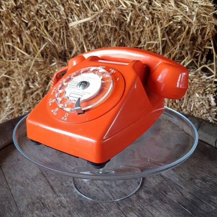 Vintage orange phone