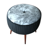 Repose pieds, tissu jungle, pieds compas, années 50/60