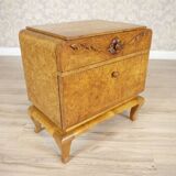 Early 20th Century Nightstands Veneered with Karelian Birch, 1950s, Set of 2