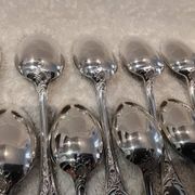 12 silver-plated coffee spoons by Christofle Marly, 13.6 cm