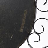 Chaty vallauris black mirror, wrought iron, 1950s
