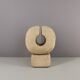 French white stone sculpture lamp, 60s