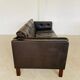 Vintage Danish Erik Jørgensen brown leather 3 seater sofa