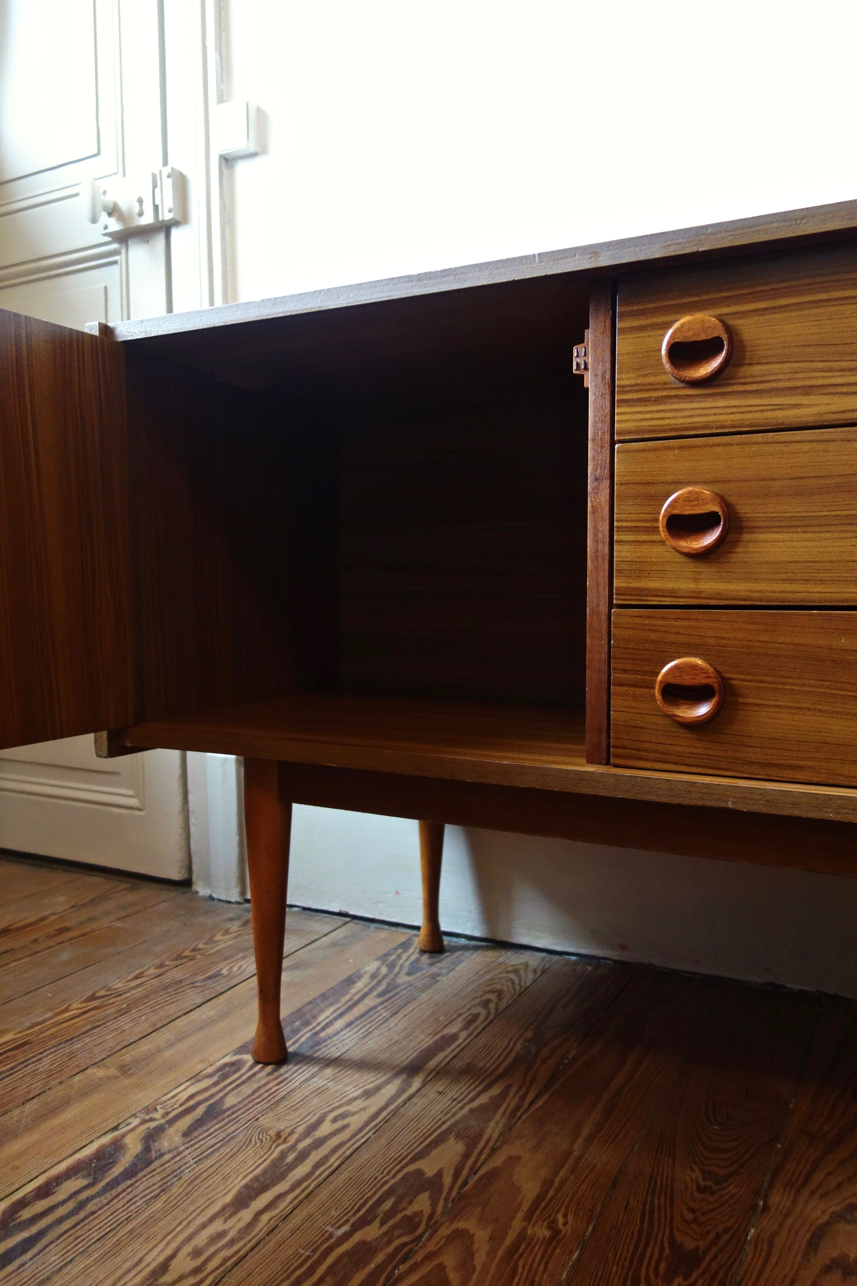 Enfilade scandinave en teck années 60