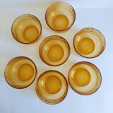 Set of 7 frosted amber cups l'alsacienne sierra biscuits