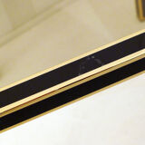 Pair of black & gold trundle tables 1970'