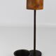 Modern Chandelier by Carl Aubock in Walnut and Leather, Austria, 1950s