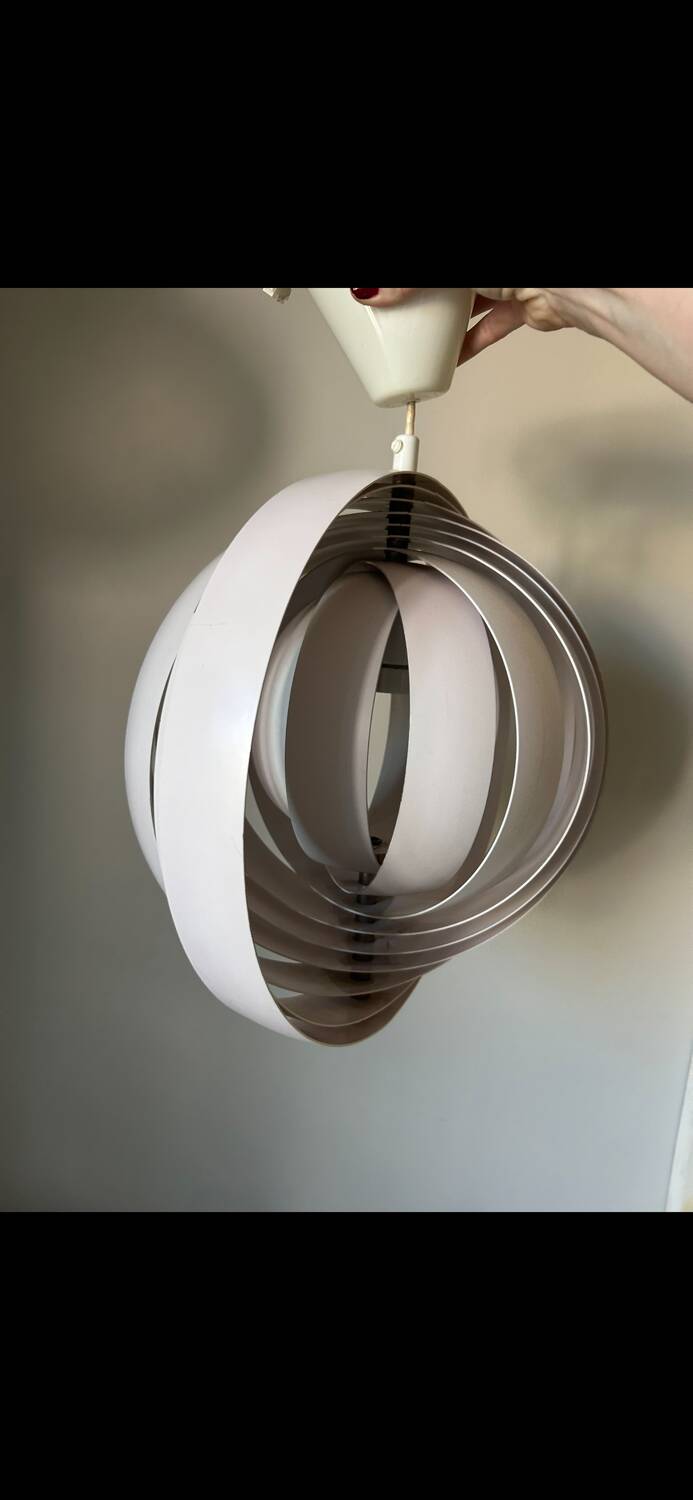 Lampe Pentant « Moon » originales de Verner Panton des années 1960