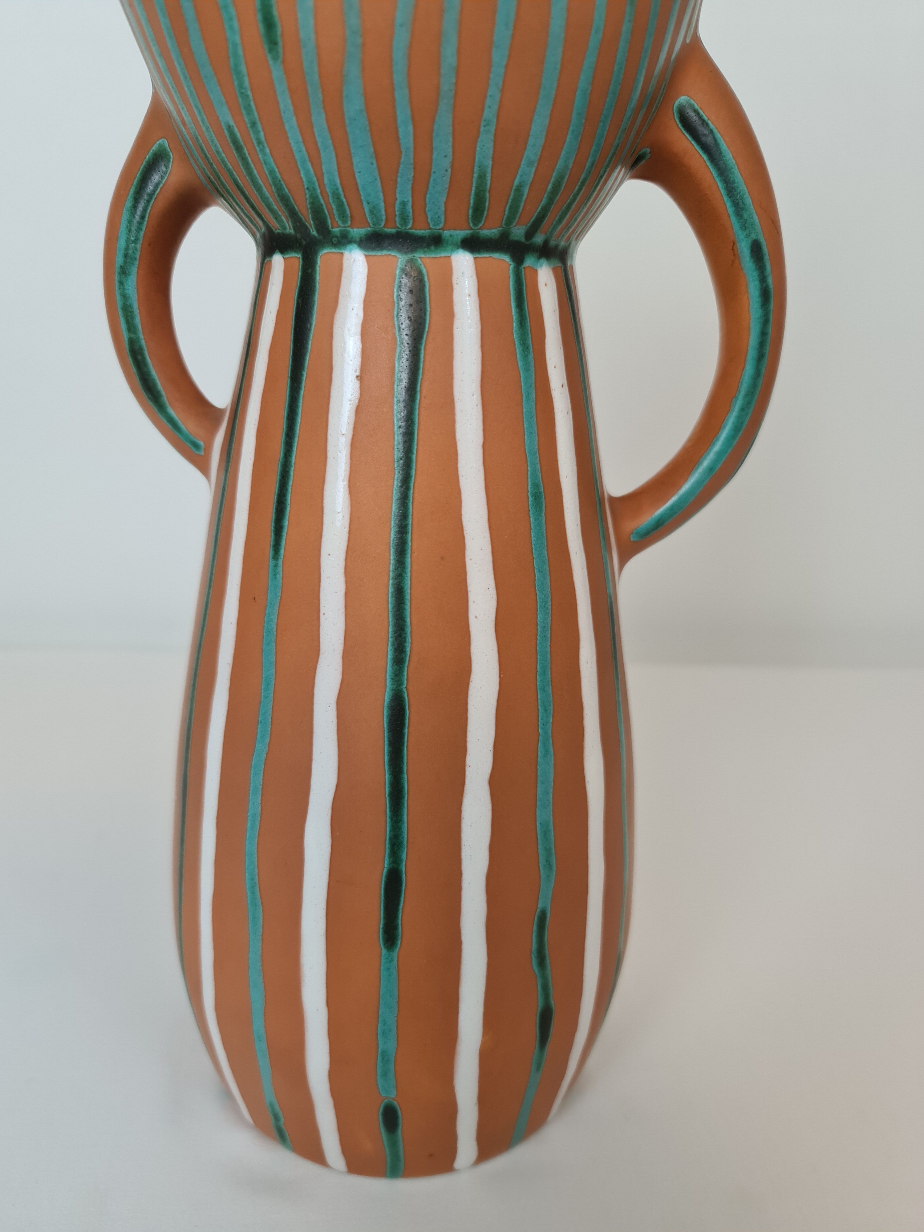 Gabriel Fourmaintraux 2-handle ceramic vase 1960