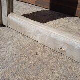 Fenêtre avec crémone bois massif patiné ep 1940 - 164cm