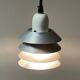 Pair of vintage pendant lights - 70s design metal lamps