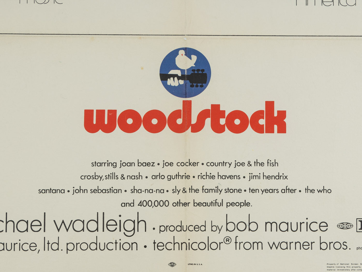 Woodstock, movie poster, 92 x 123 cm