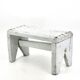 Small grey bench or wooden step stool, plant stand from the 1950s.
